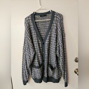 Rageblue Mens Cardigan Blue And Grey